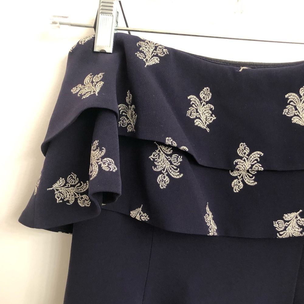 Cinq a Sept Eza Strapless Embroidered Ruffle Dress - Picture 7 of 8